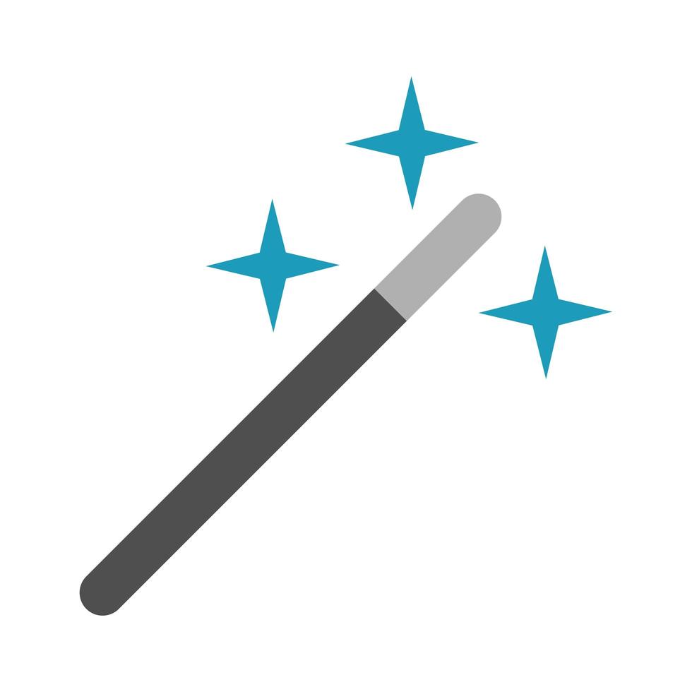 wand magic flat style icon vector