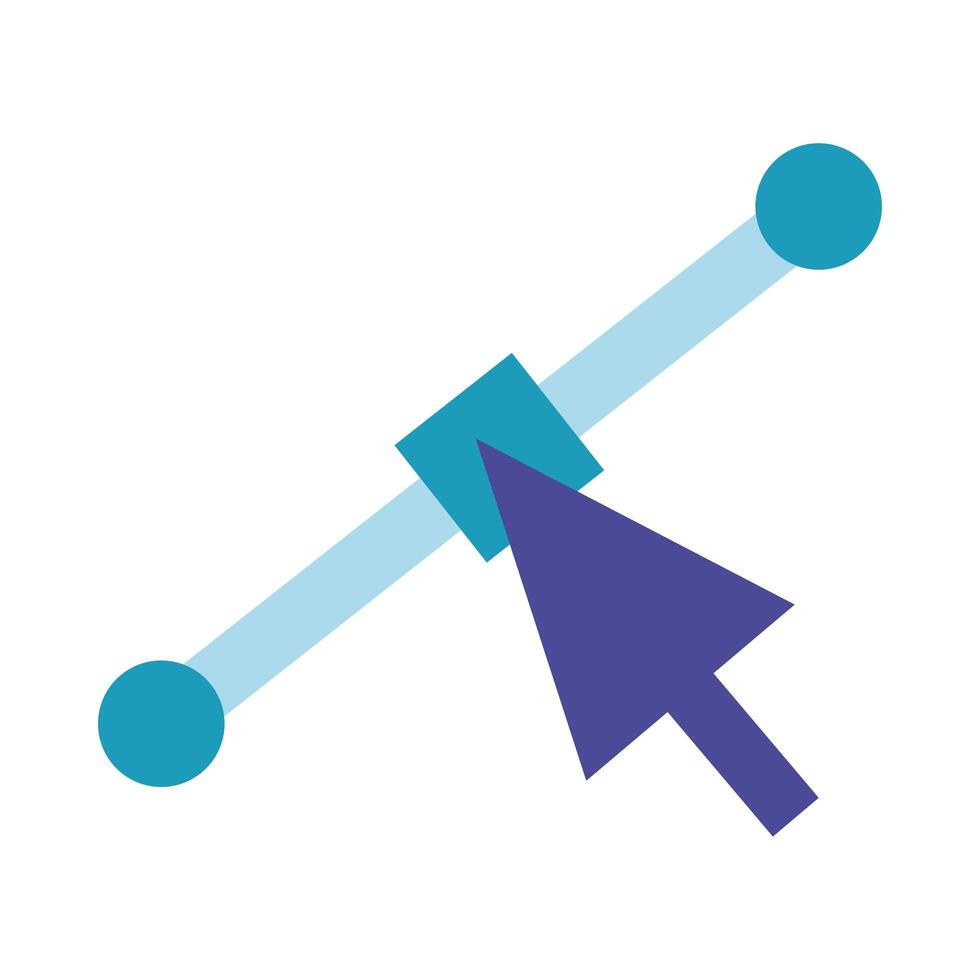mouse arrow designer flat style icon vector