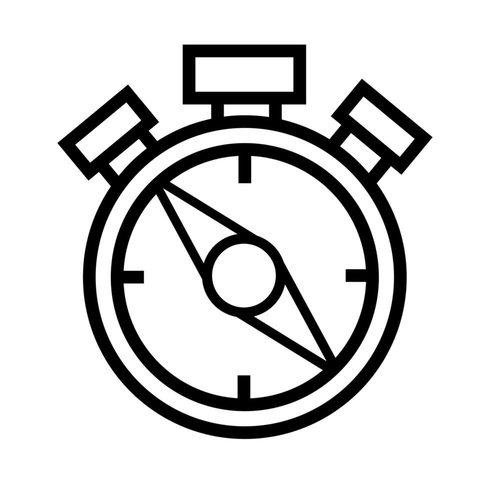 icono de estilo de línea de cronómetro de tiempo vector