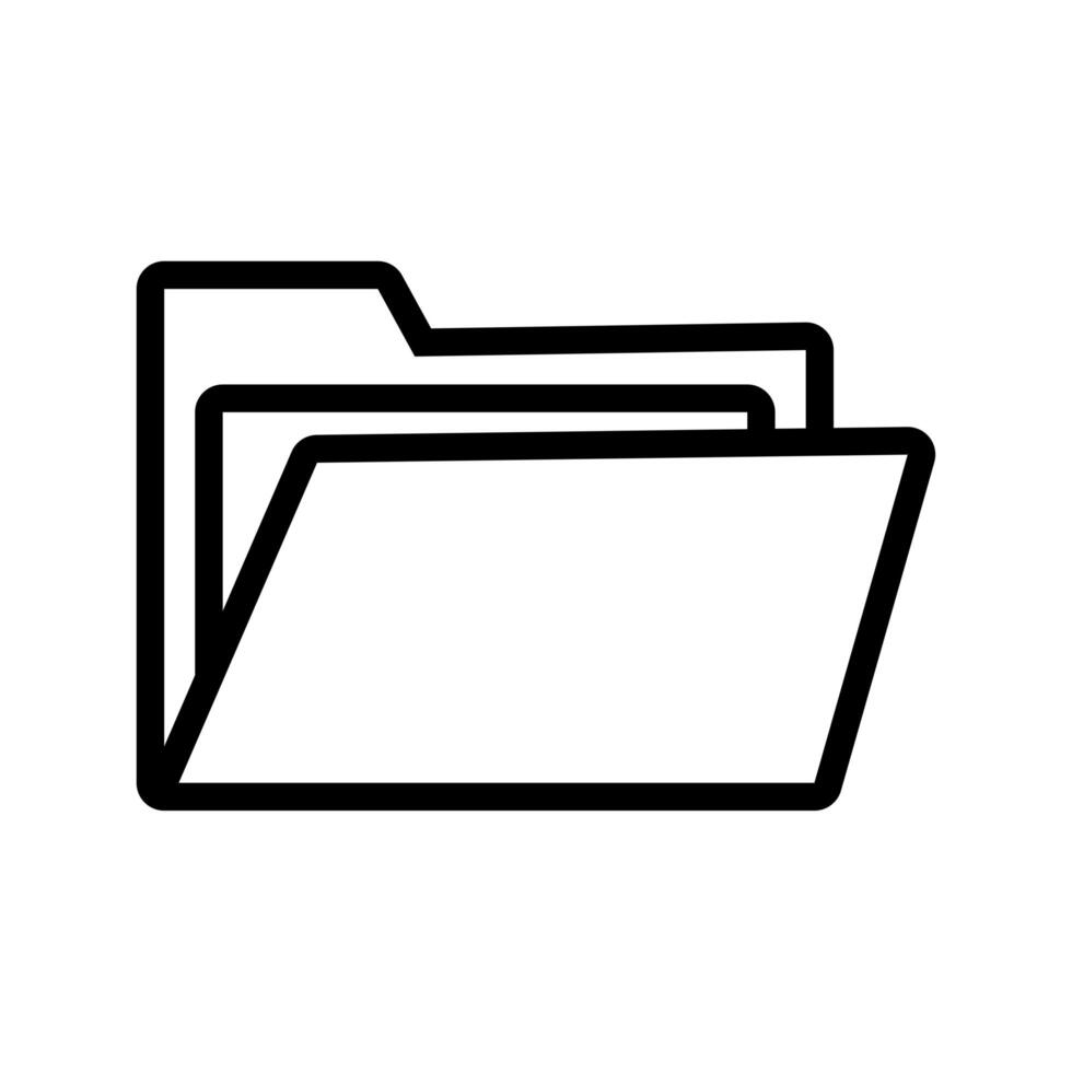 folder file document line style vector