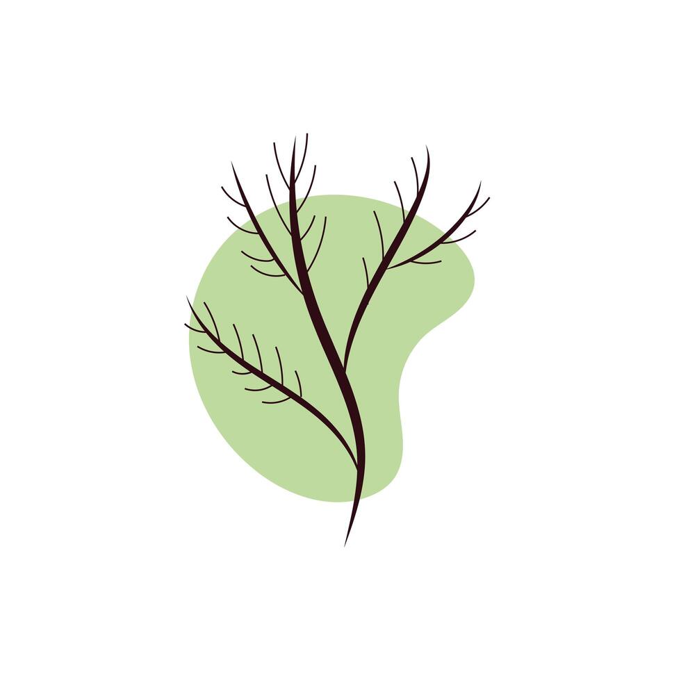 branch dry hand draw style vector