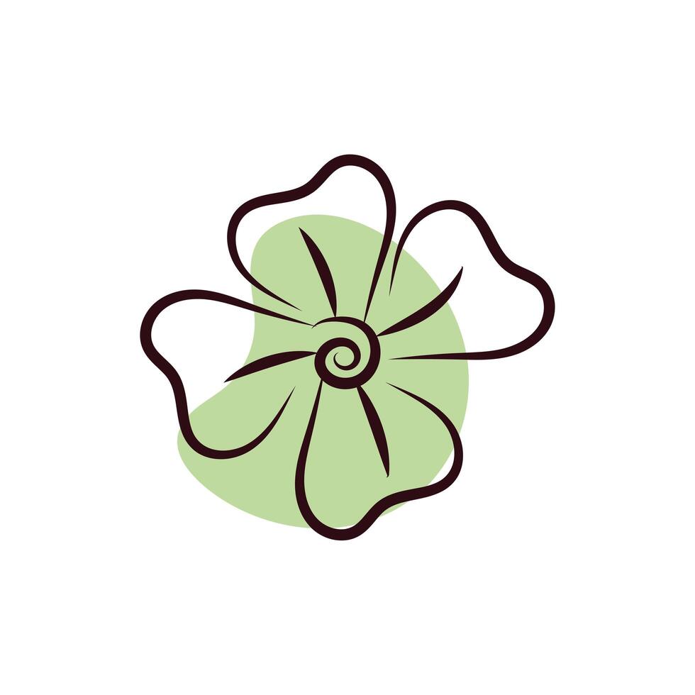 beautifull flower garden hand draw style vector