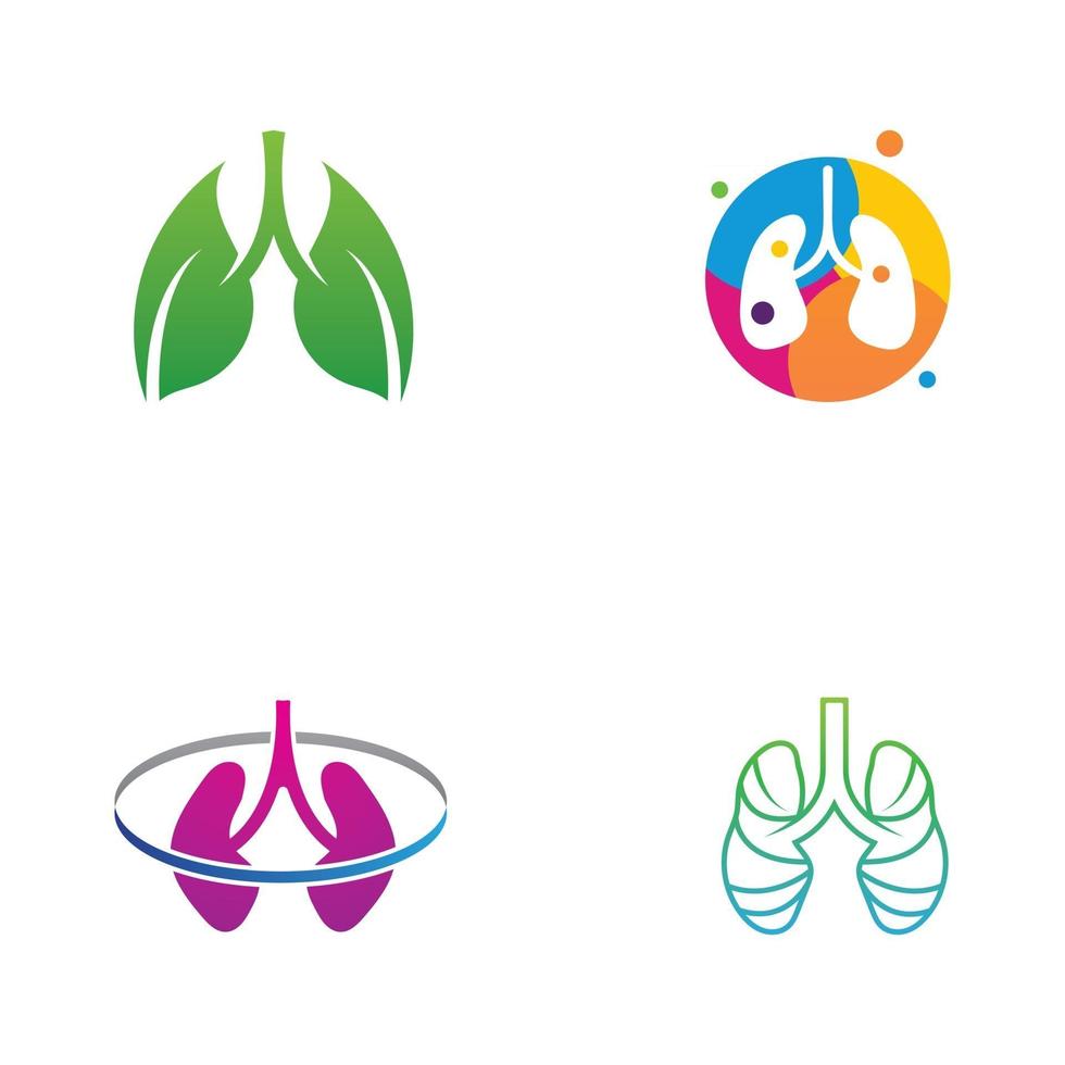 cuidado de los pulmones diseño de plantilla de logotipo vector salud de los pulmones