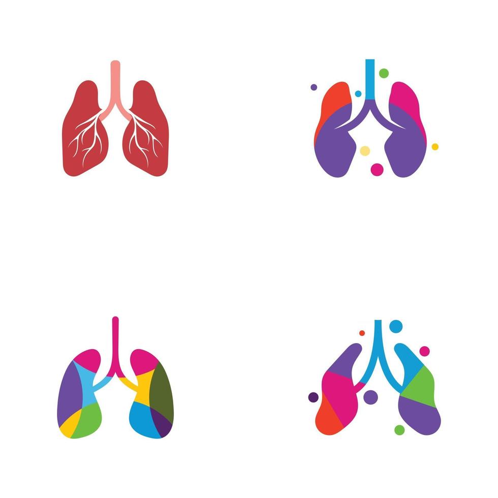 cuidado de los pulmones diseño de plantilla de logotipo vector salud de los pulmones