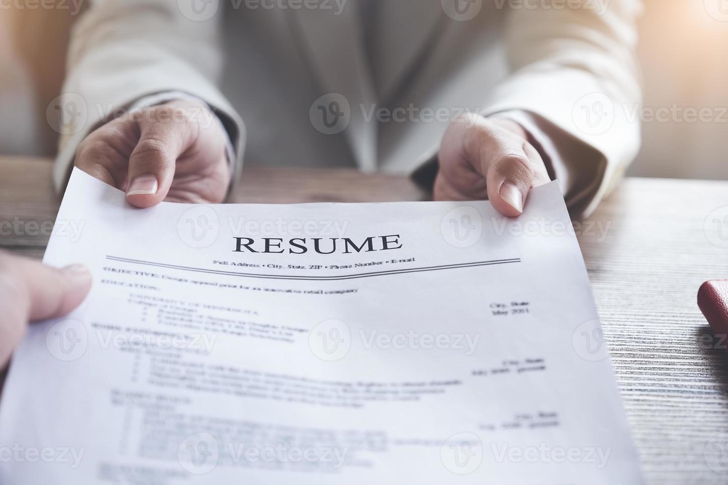 HR audit resume applicant paper photo