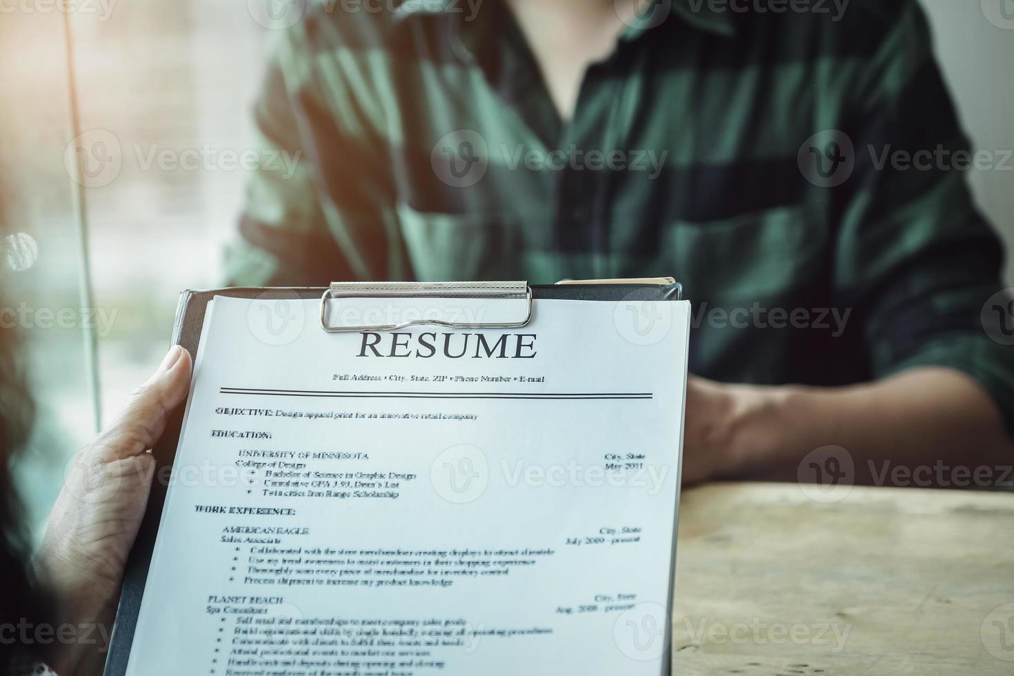 HR audit resume applicant paper photo