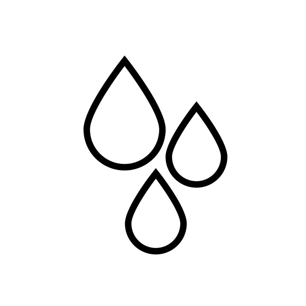 water drops line style icon vector