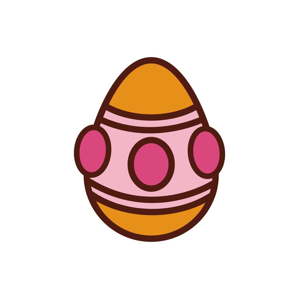 huevo de pascua pintado con bolas estilo plano vector