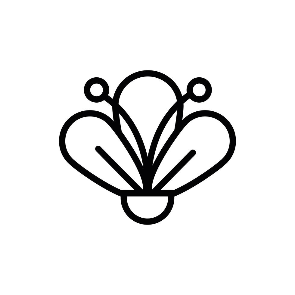 beautifull flower garden spring line style vector
