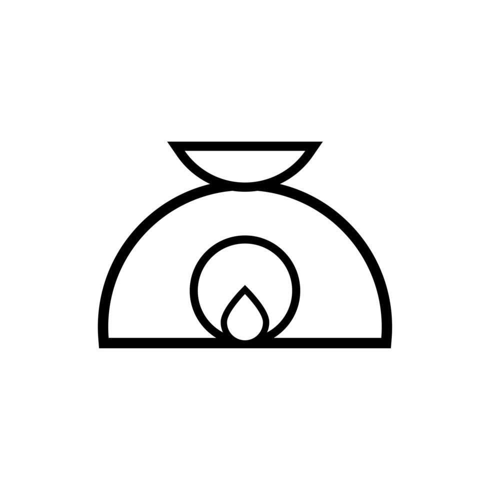 pebetero spa line style icon vector