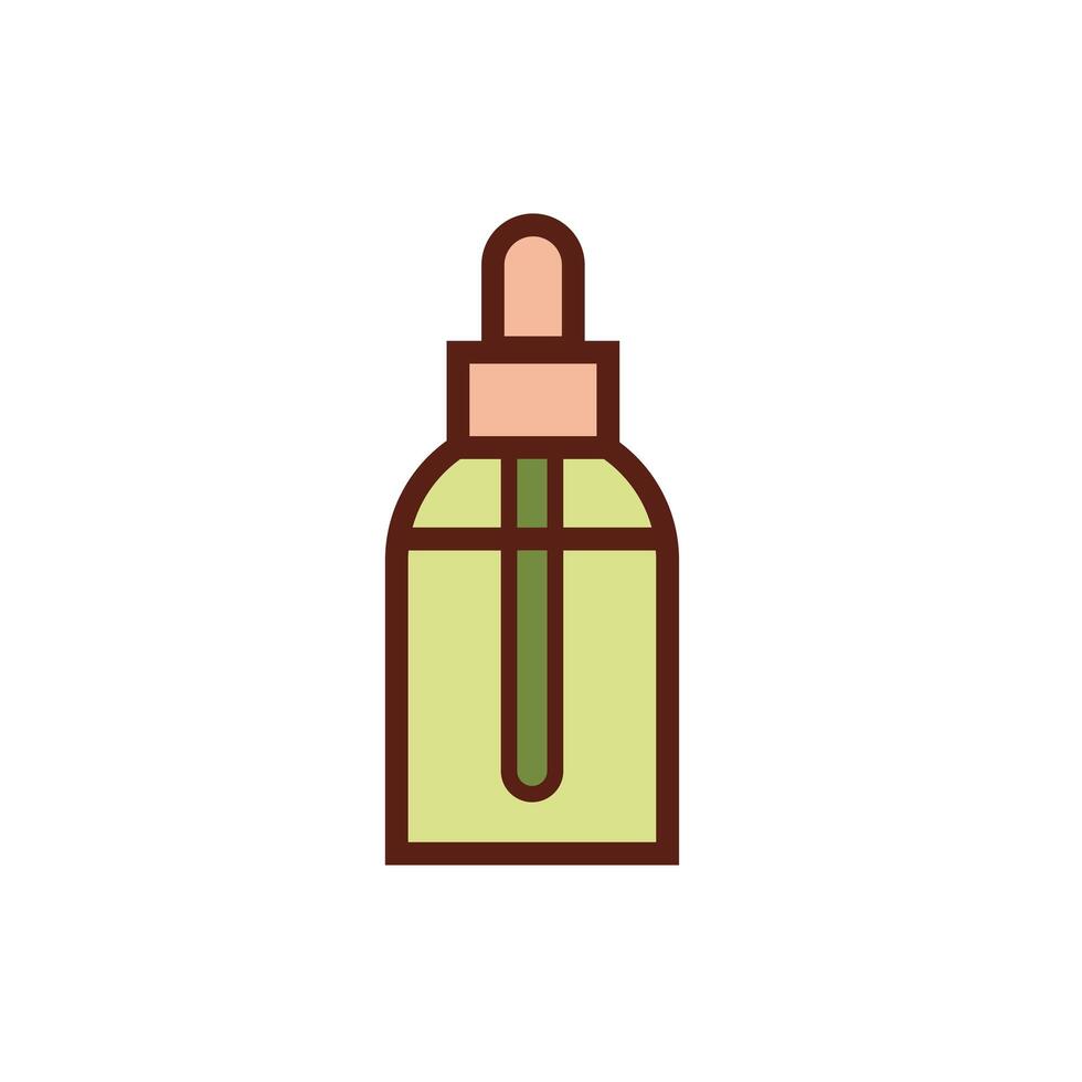 dropler pot medicine line and fill style vector