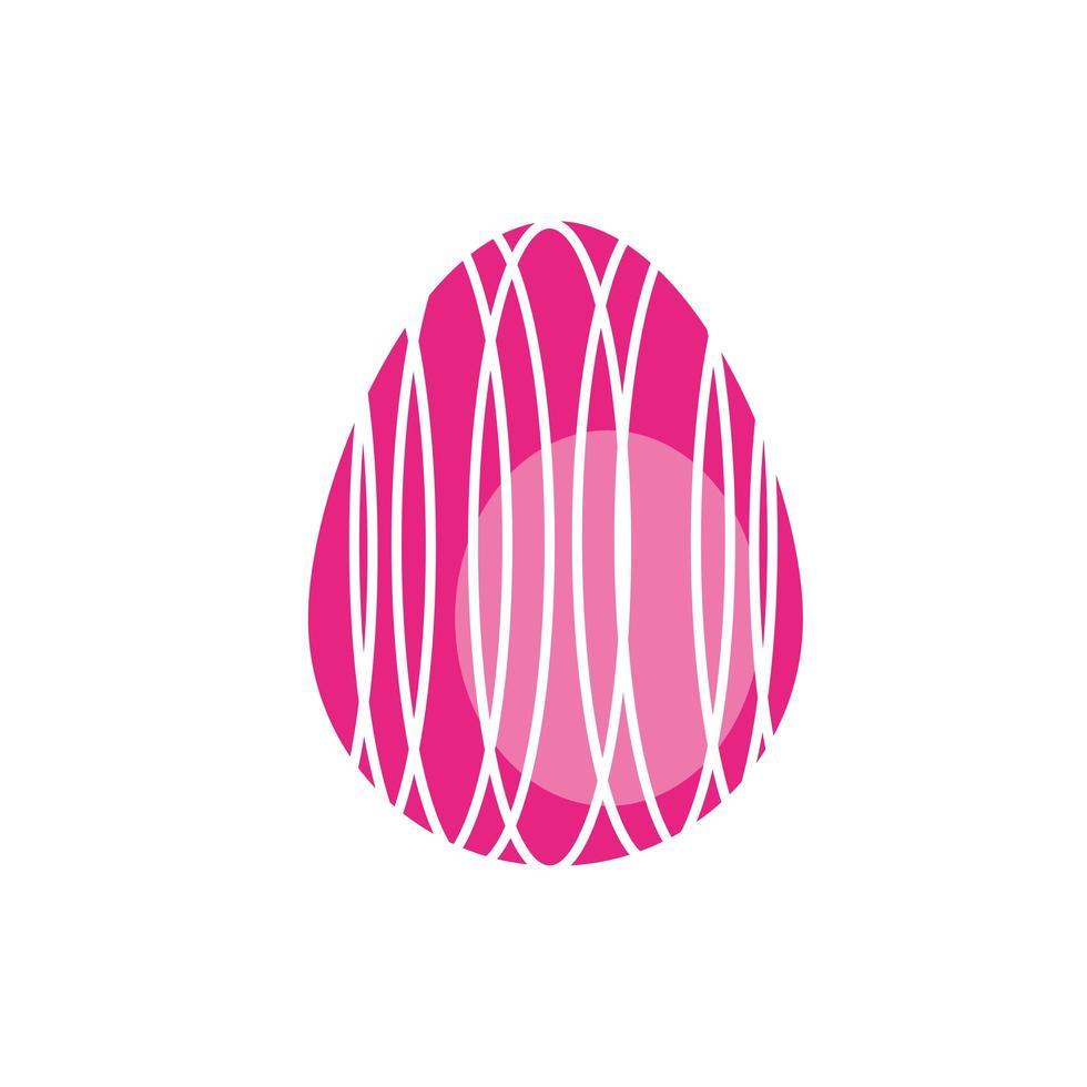 easter egg painted with strokes flat style vector