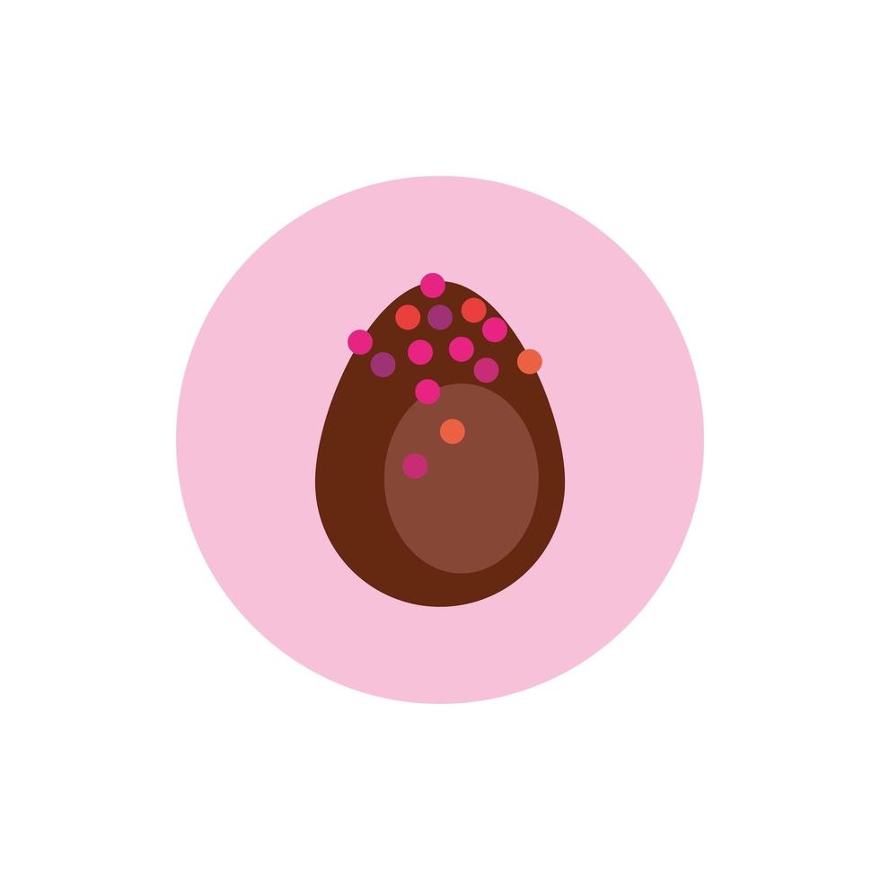 easter egg painted dotted block style vector