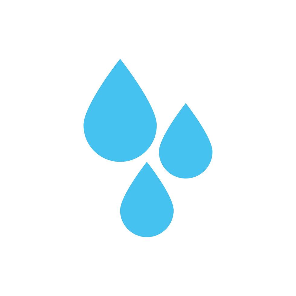 water drops flat style icon vector