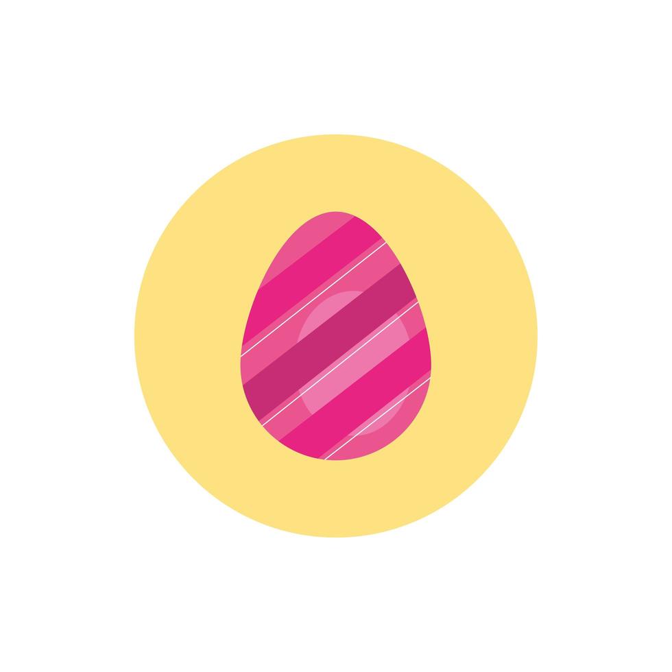 easter egg painted with stripes block style vector