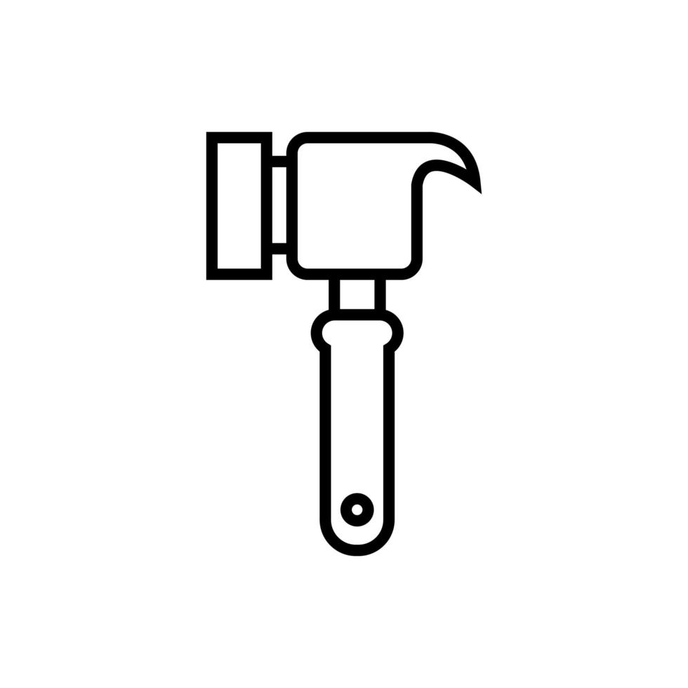 hammer mechanic tool isolated icon vector