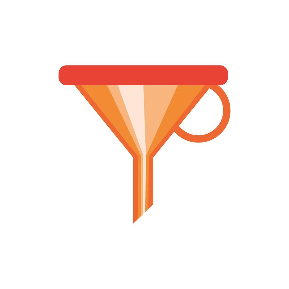 funnel tool construction isolated icon vector