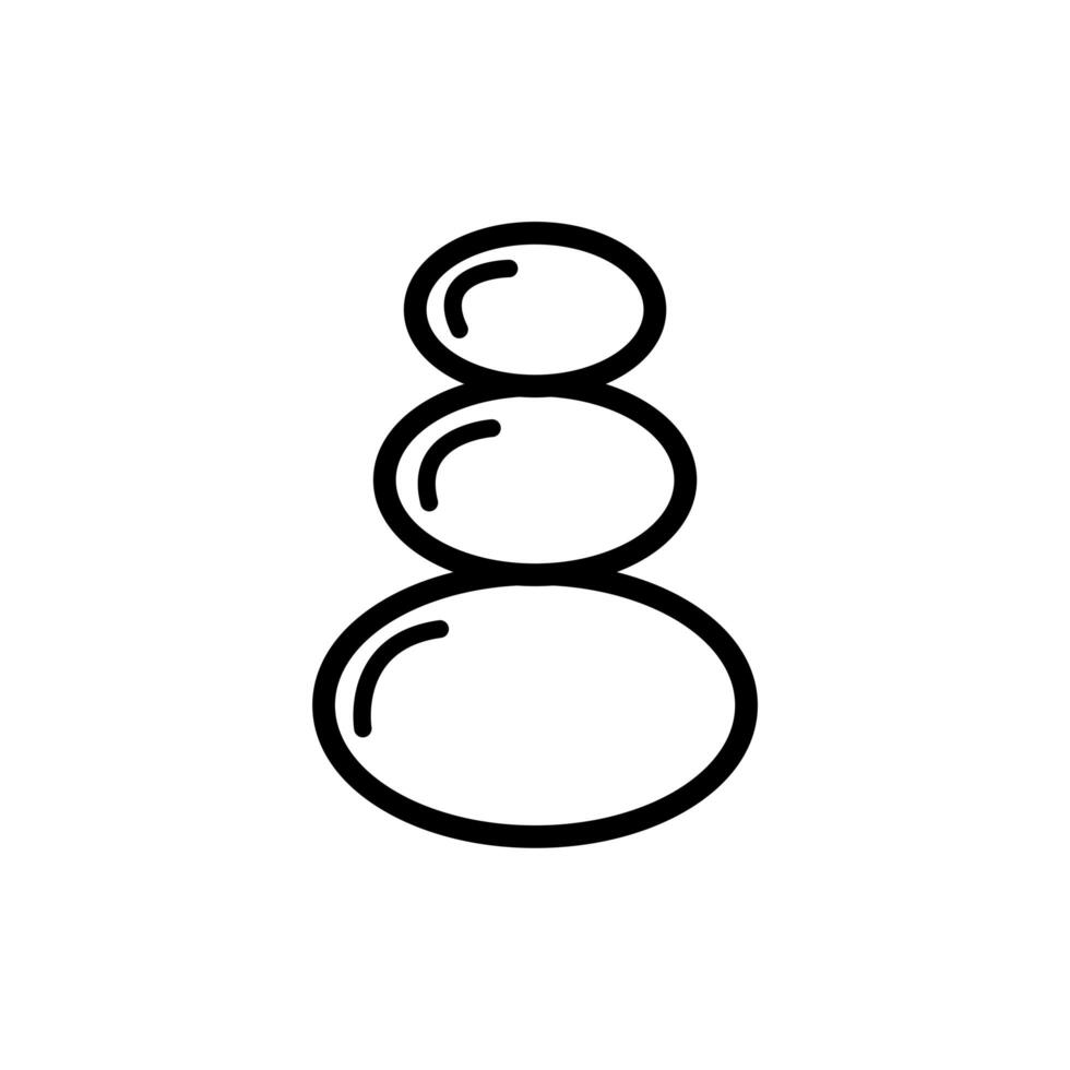 stones rocks tower spa line style vector
