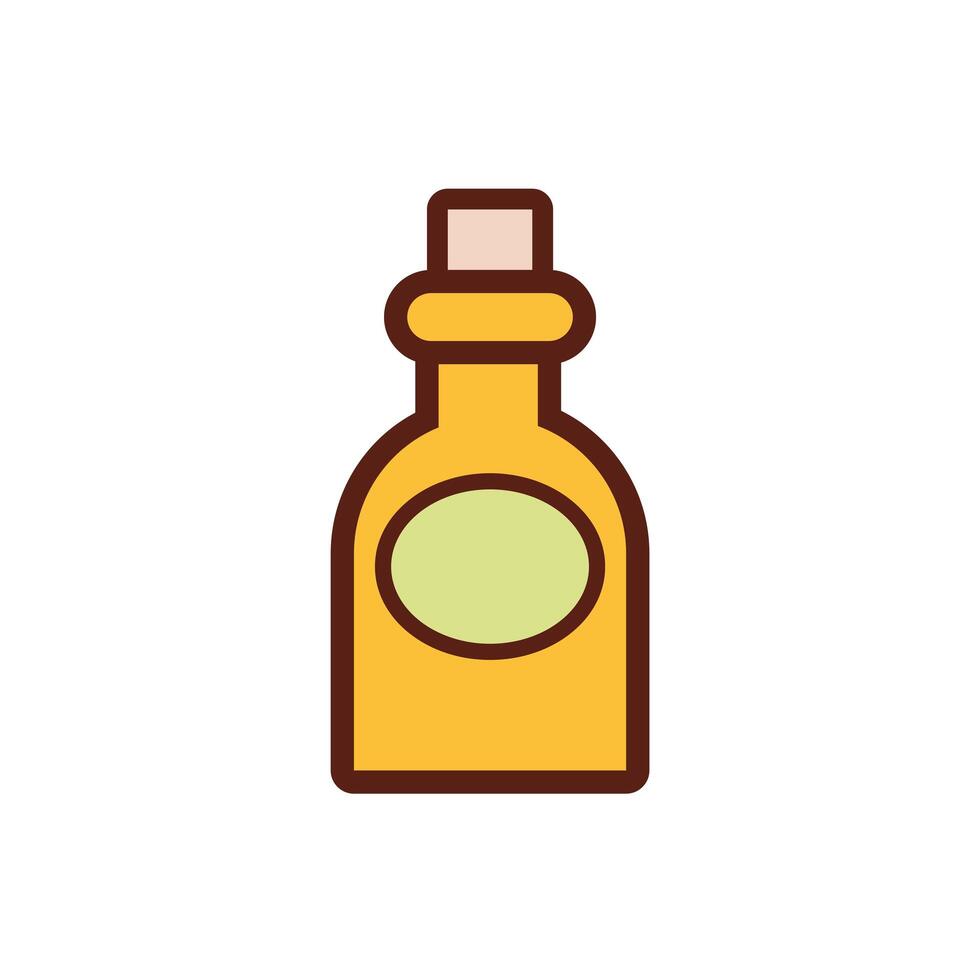 bottle with spa product line and fill style vector