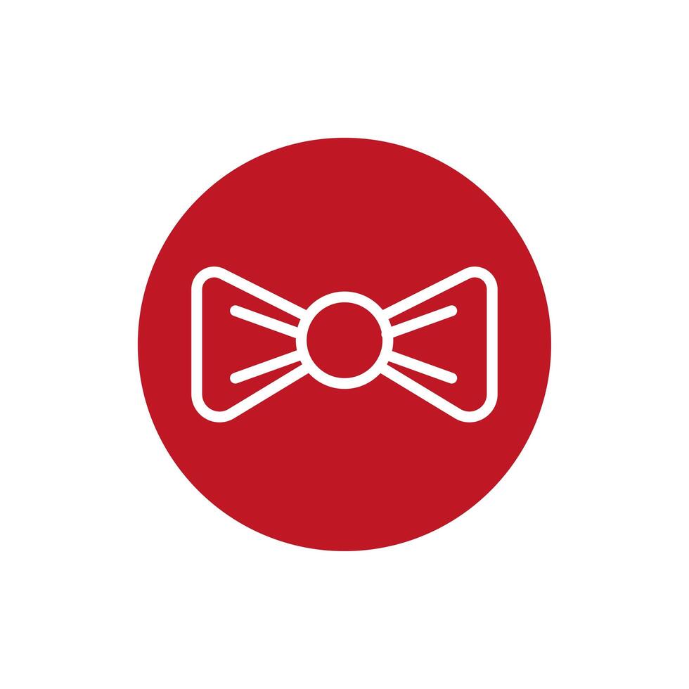 ribbon bow tie block style icon vector