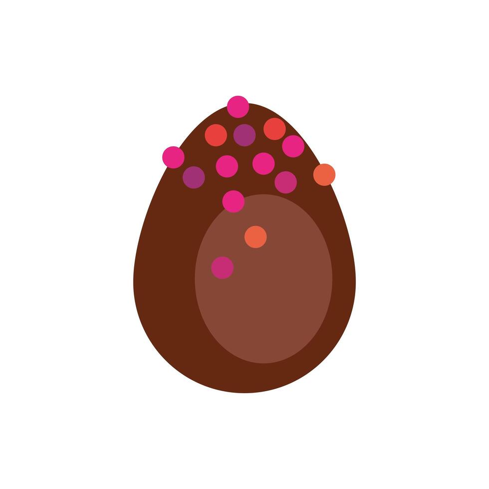 easter egg painted dotted flat style vector