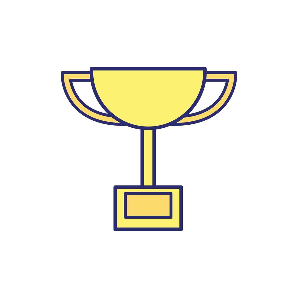 trophy cup award isolated icon vector