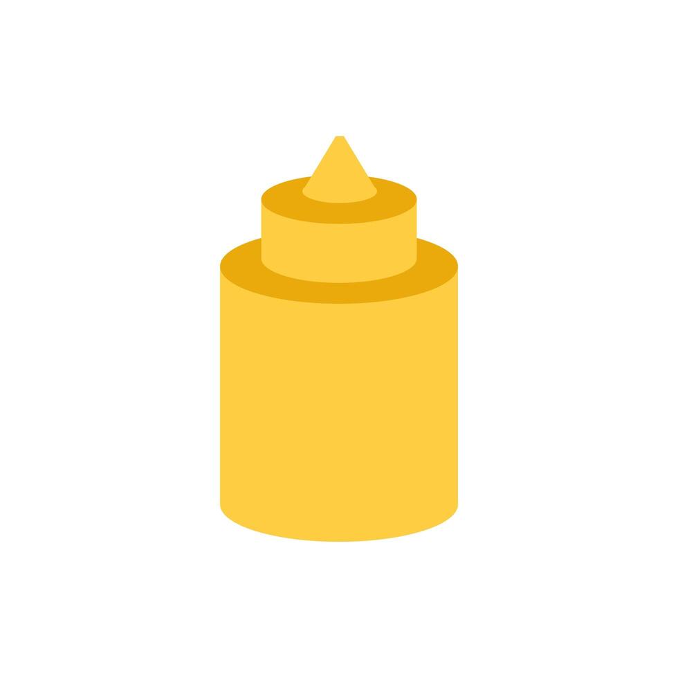 mustard sauce plastic bottle isolated icon vector