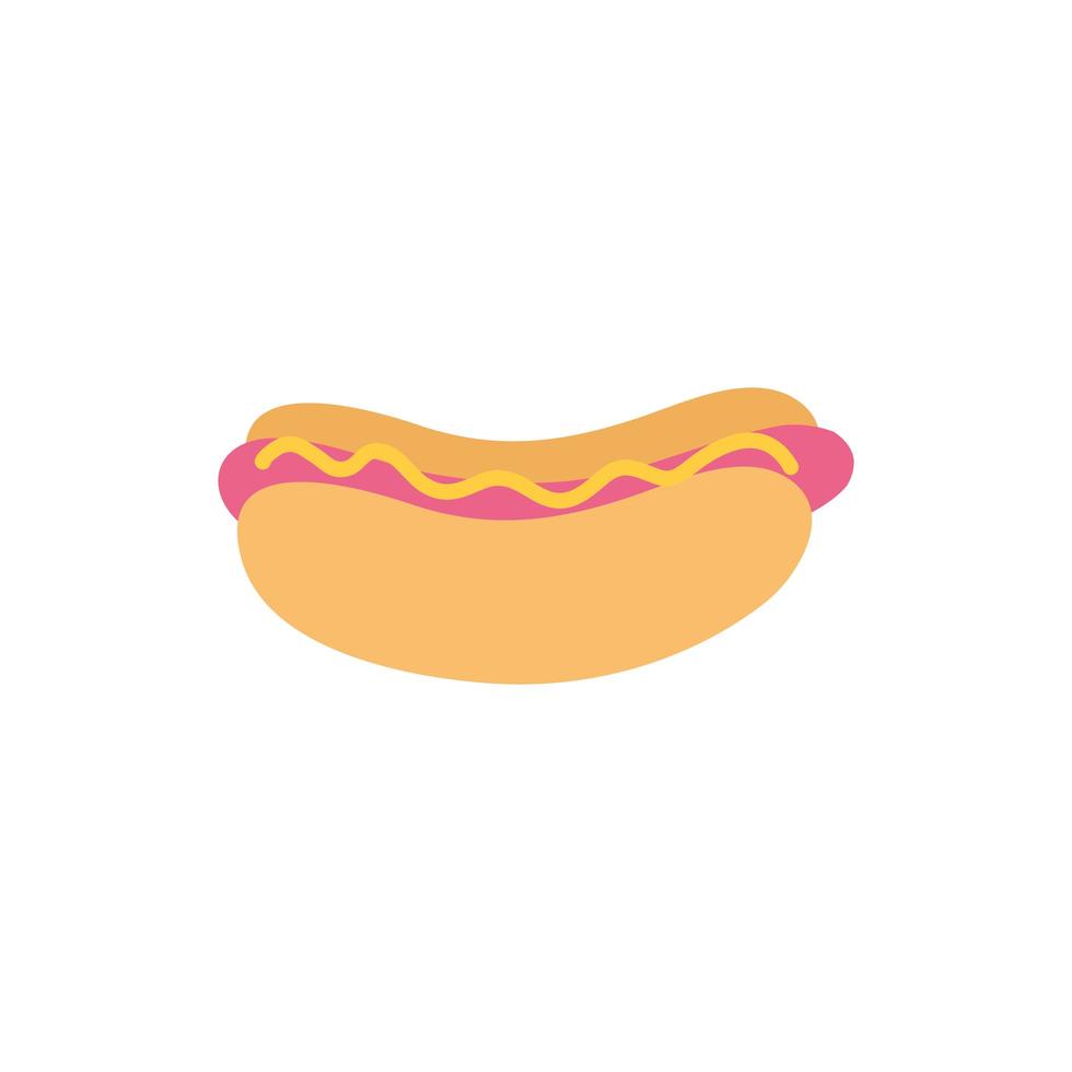 delicioso icono de comida rápida de hot dog vector