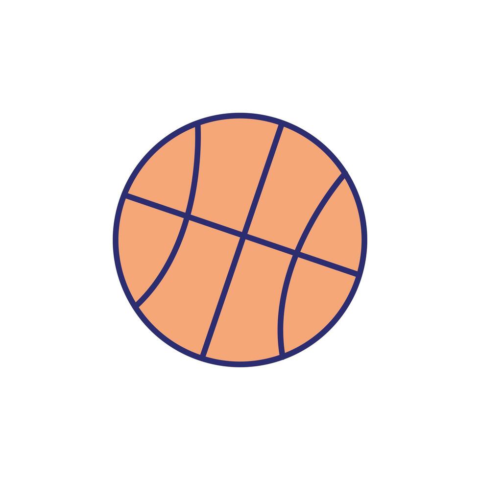basketball balloon sport isolated icon vector