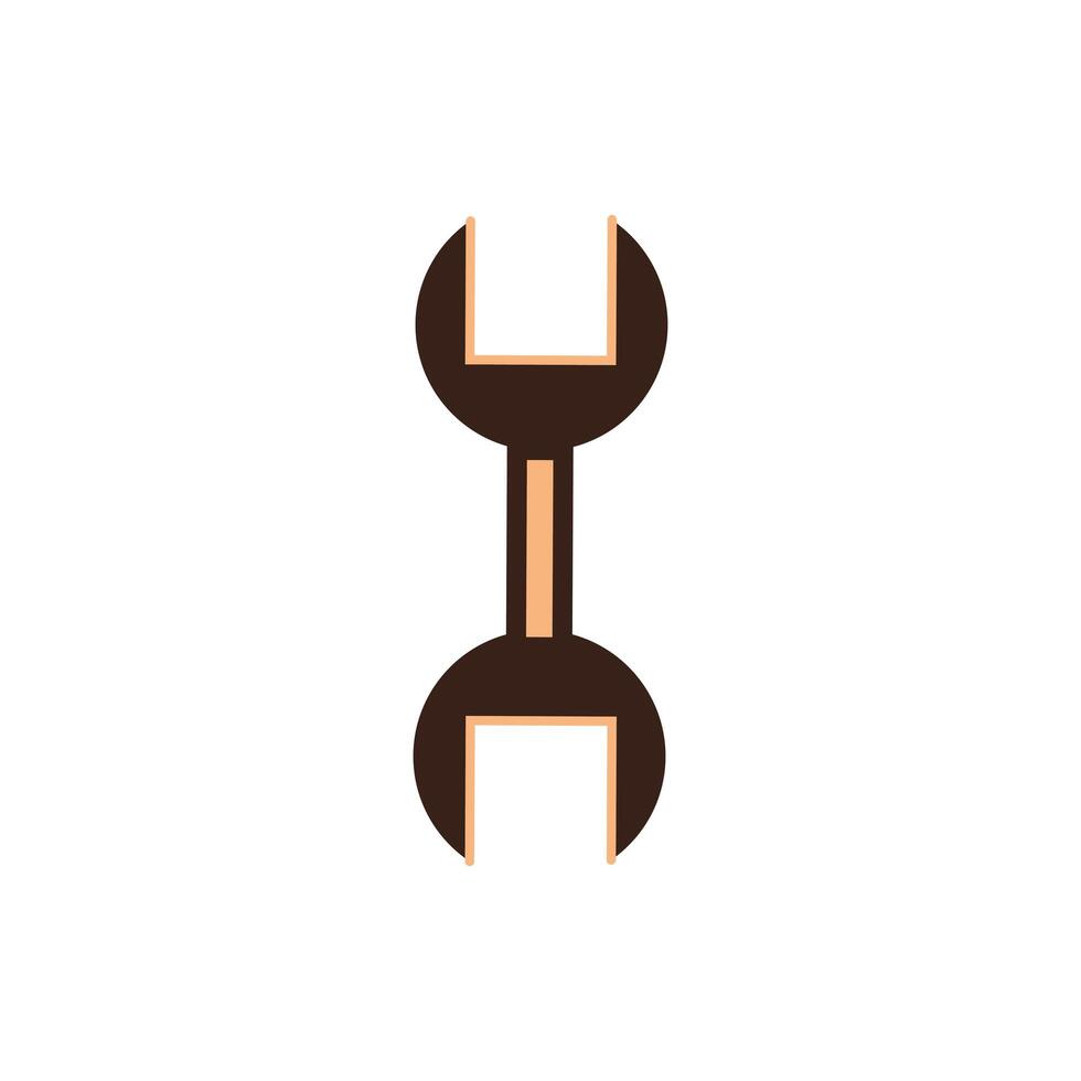 wrench key tool isolated icon vector