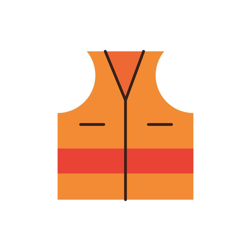 construction vest accesory isolated icon vector