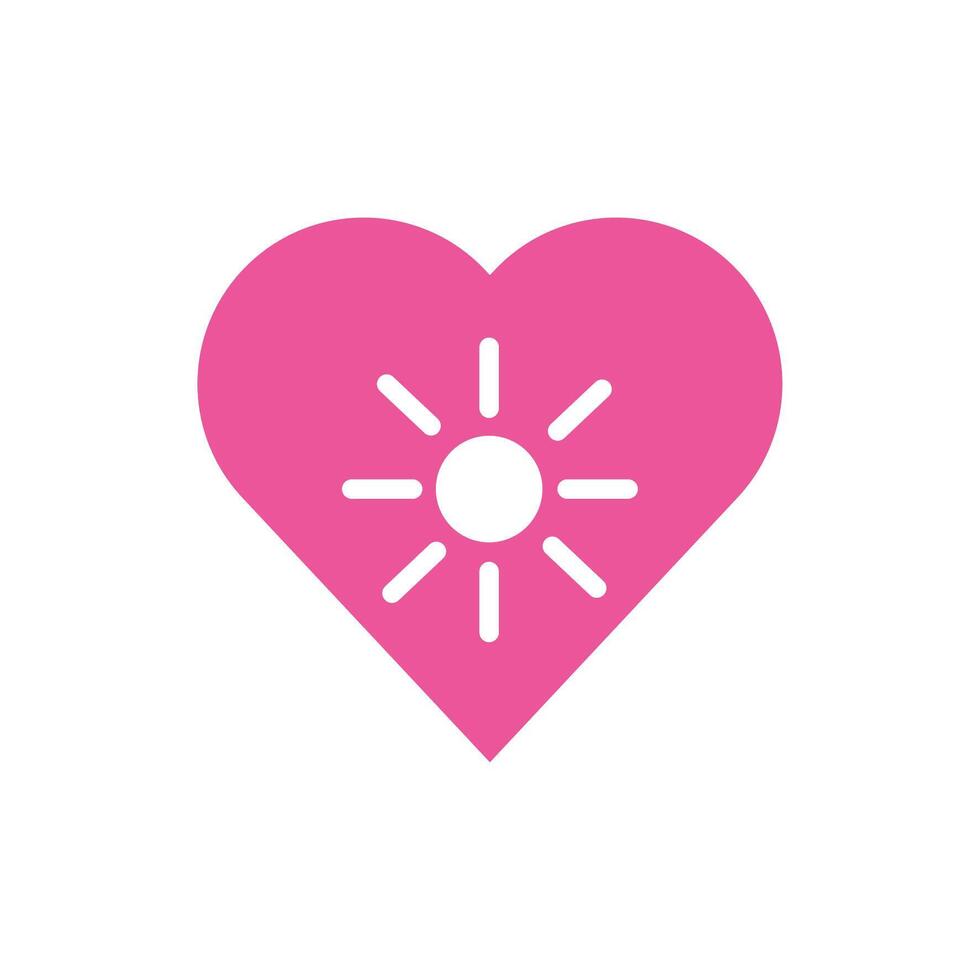 happy valentines day heart icon vector