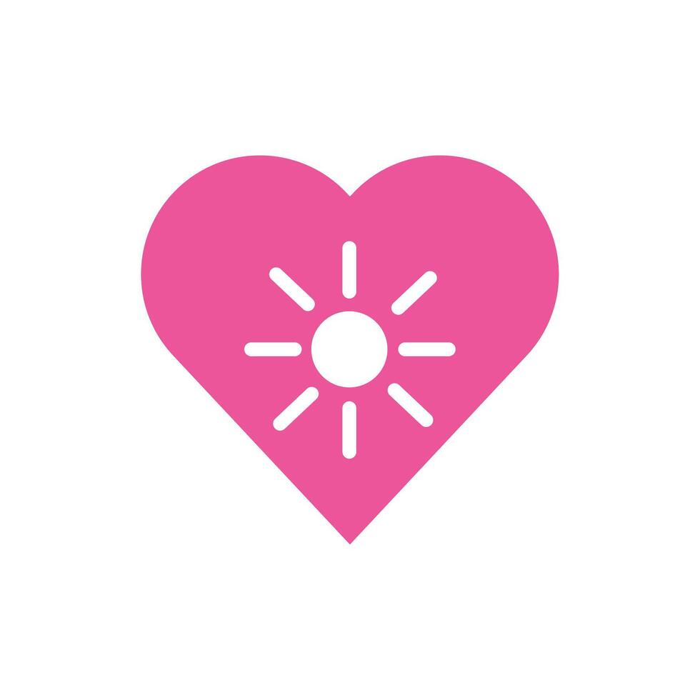 happy valentines day heart icon vector