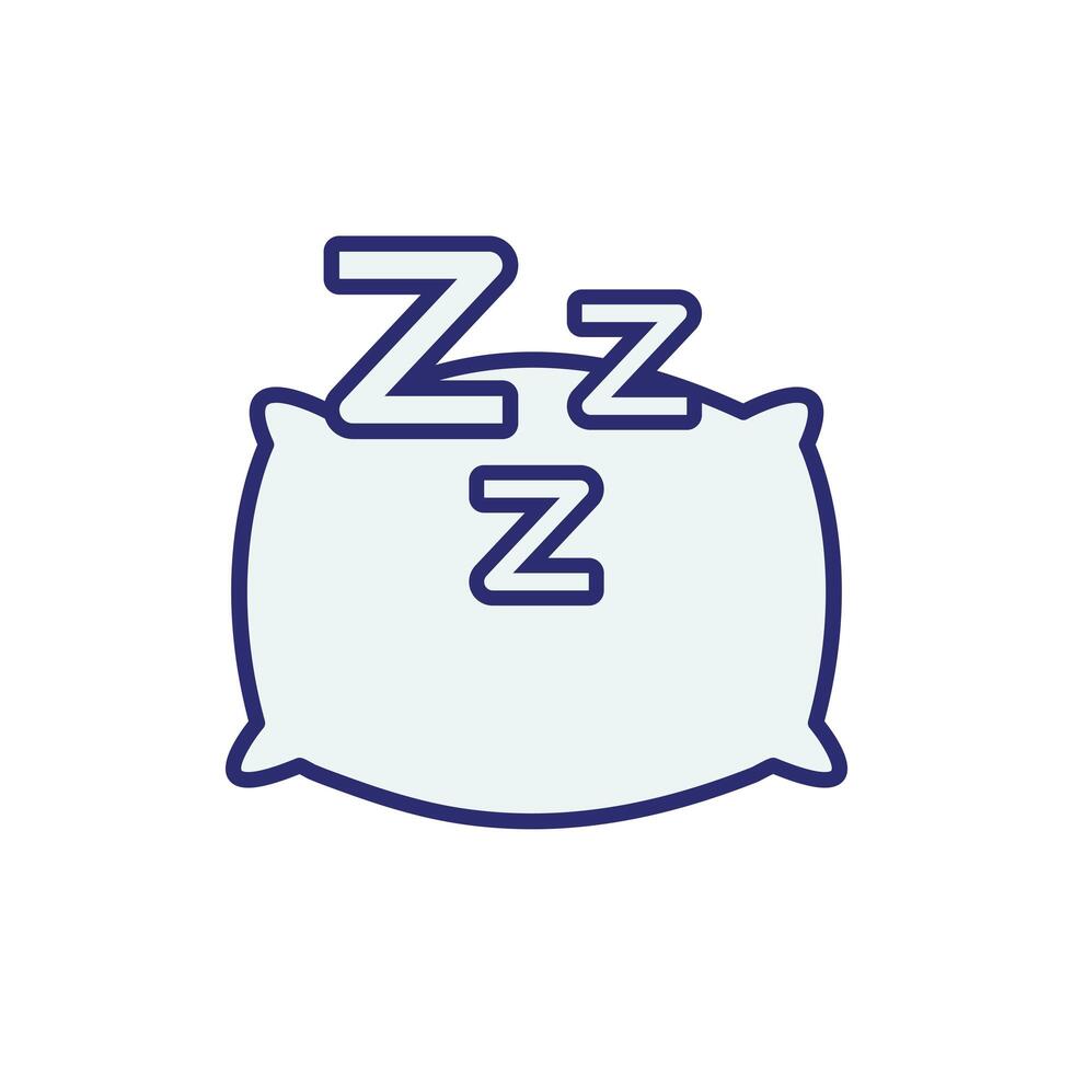 almohada de dormir icono aislado vector