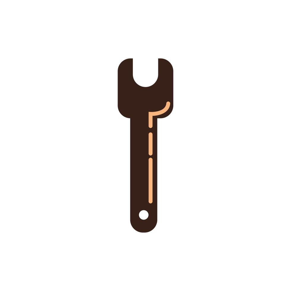 wrench key tool isolated icon vector