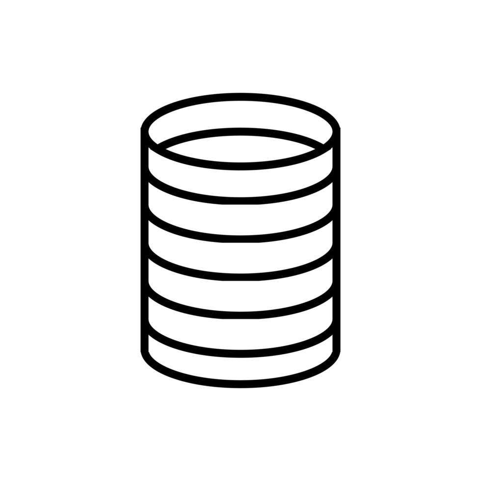 construction barrel pot isolated icon vector