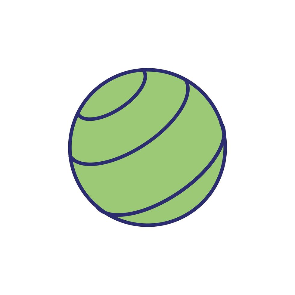 Icono aislado del deporte del globo de plástico vector