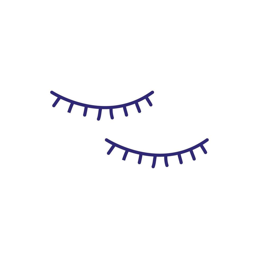 false eyelashes make up icon vector