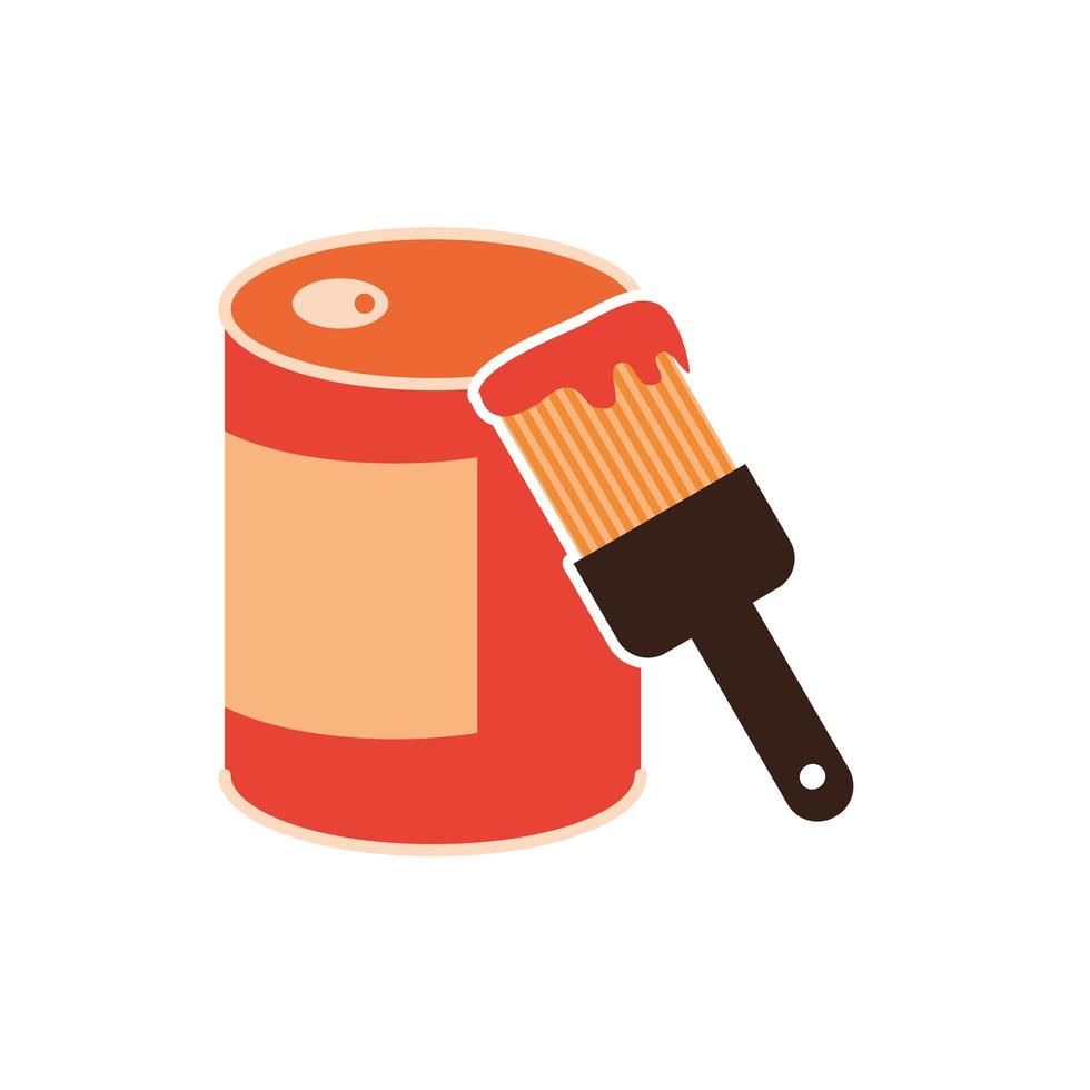 paint brush with pot icon vector