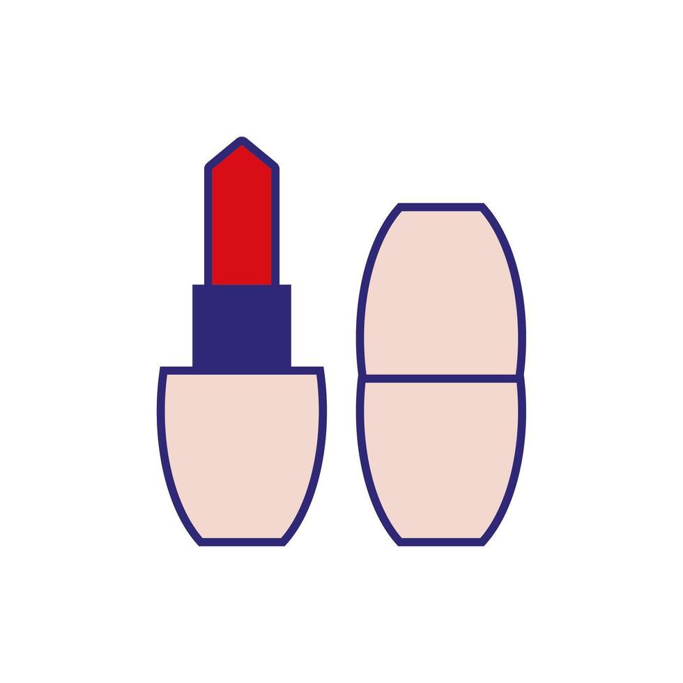 lipstick makeup product isolated icon vector
