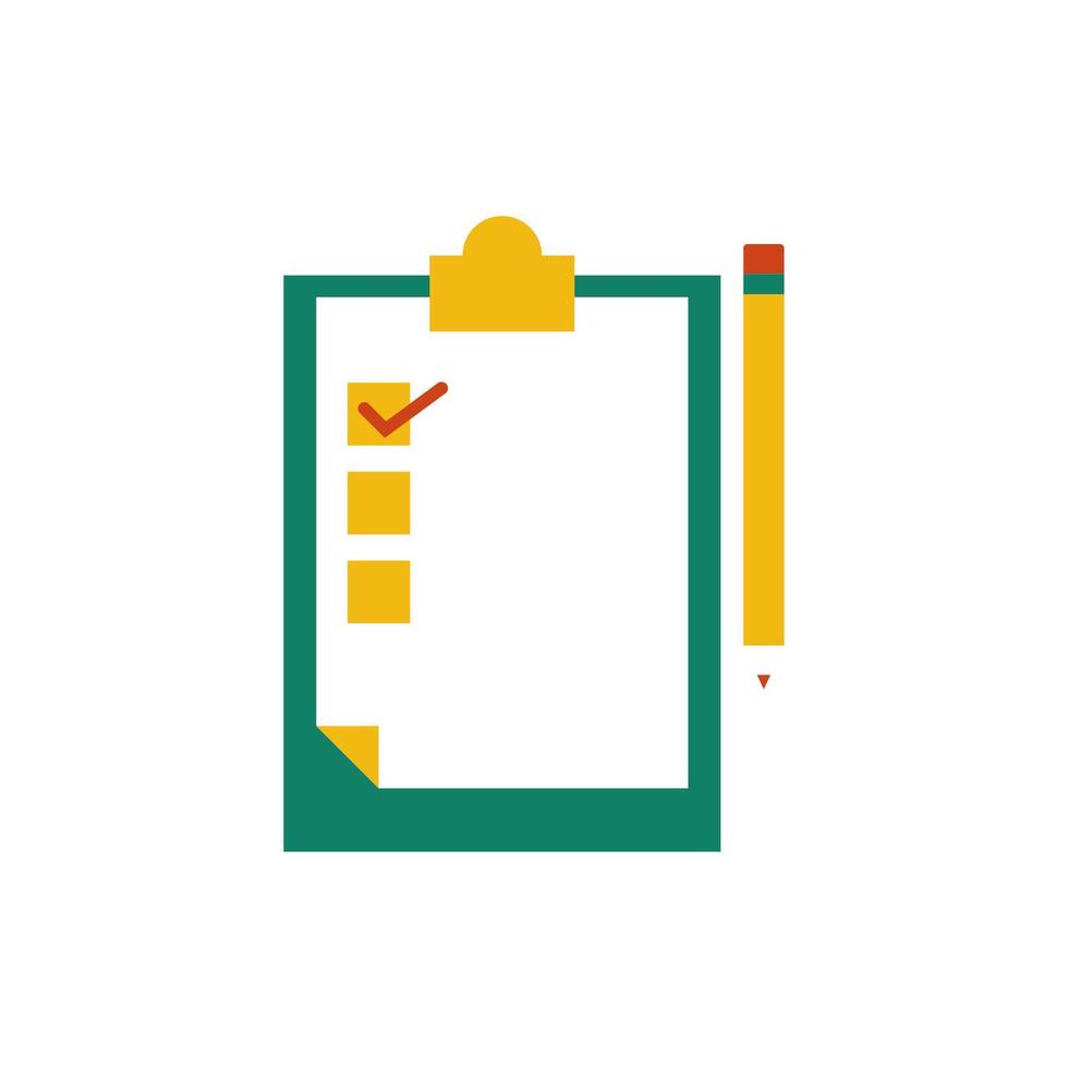 checklist clipboard with pencil icon vector