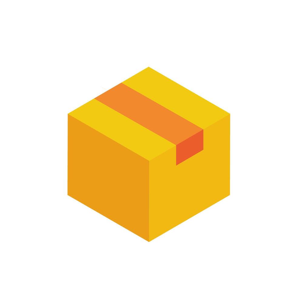 box carton packing isolated icon vector