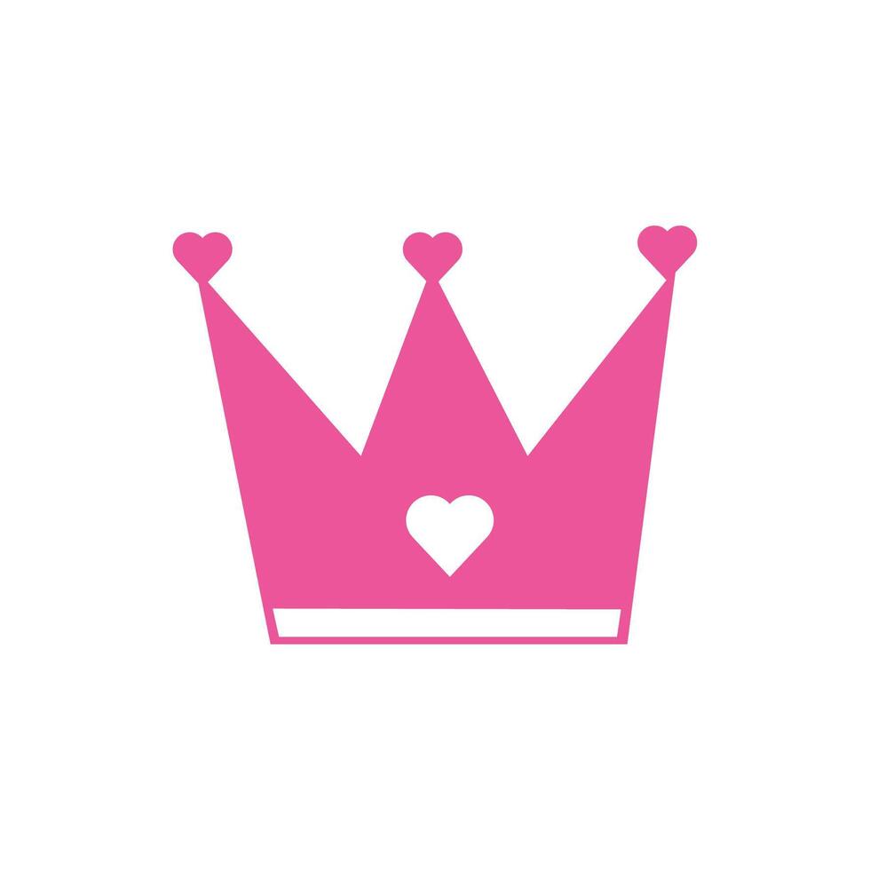 happy valentines day crown with heart vector