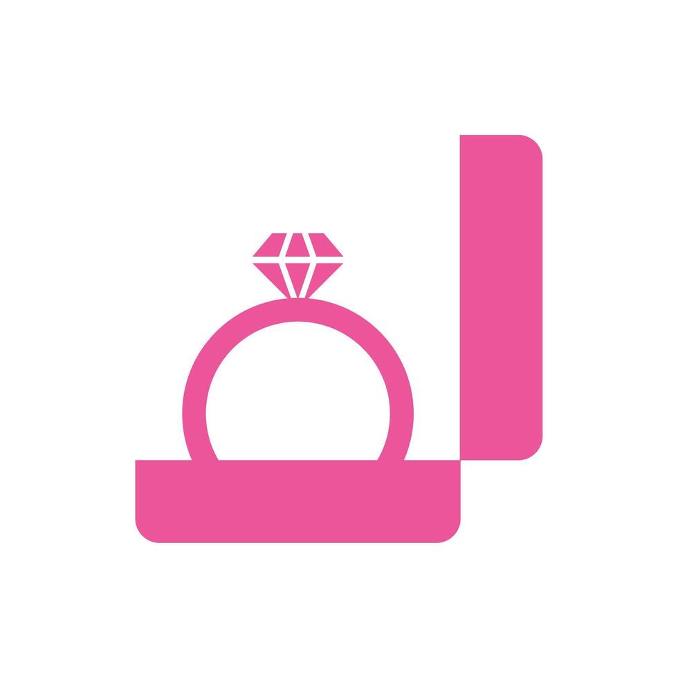 propuesta de anillo casado icono aislado vector