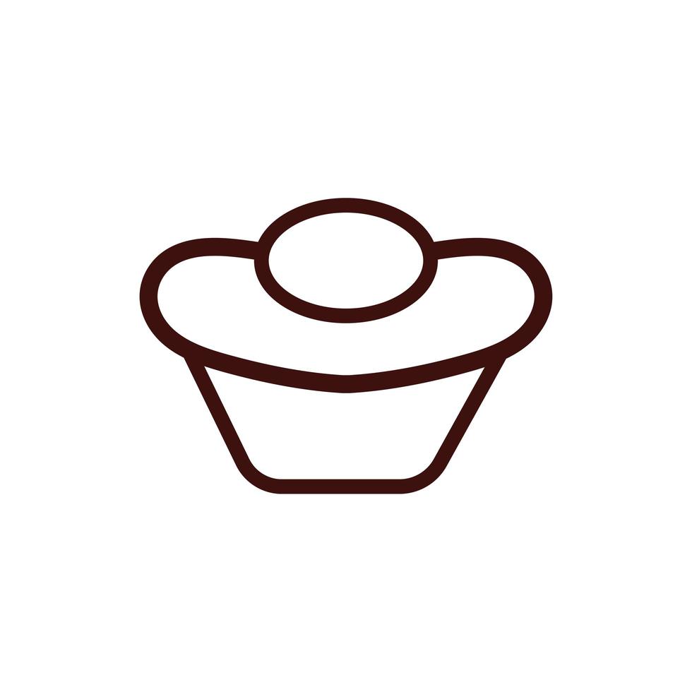 sweet cupcake pastry bakery icon vector