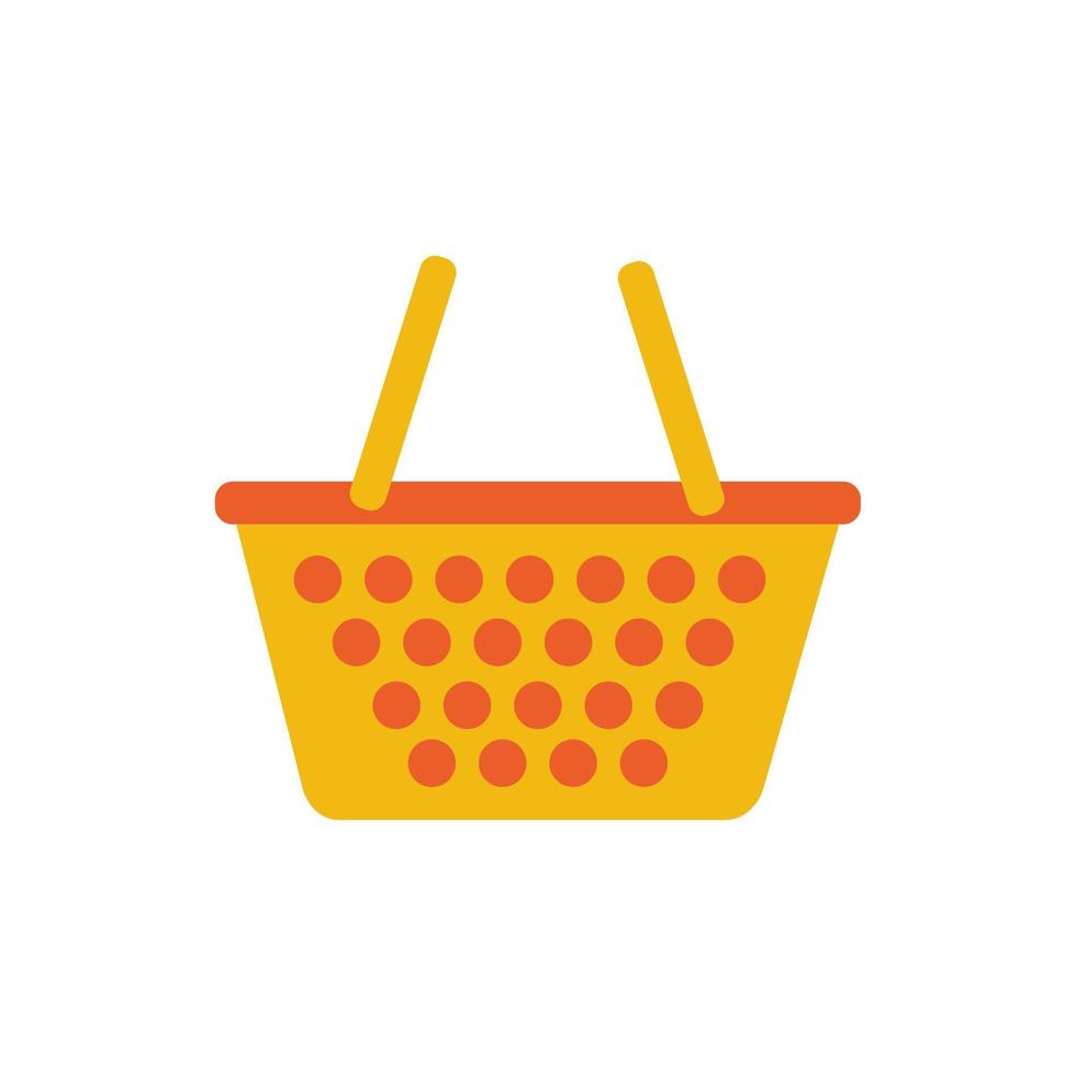 shopping basket commercial isolated icon vector