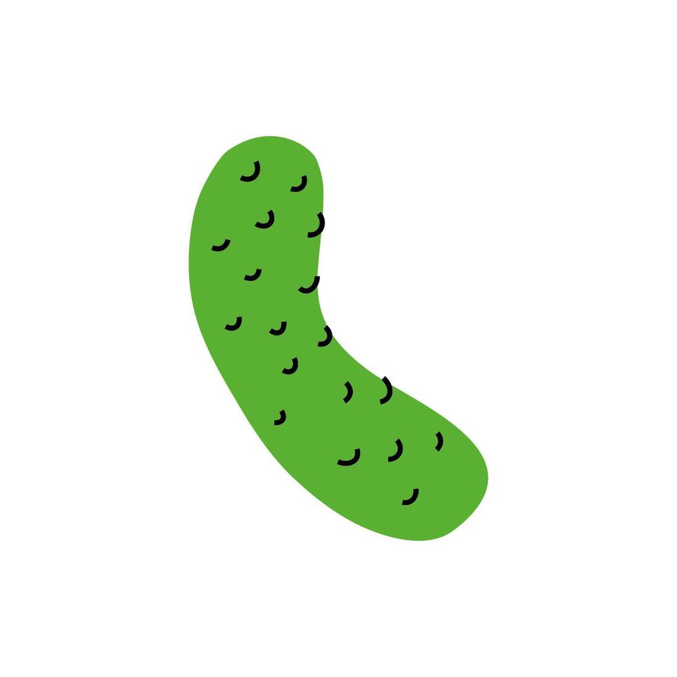 fresh cucumber vegetable healthy isolated icon vector