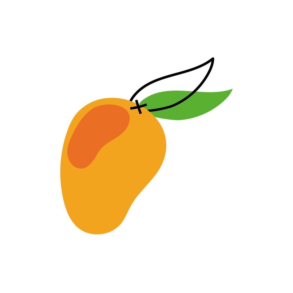 fresh mango fruit isolated icon vector