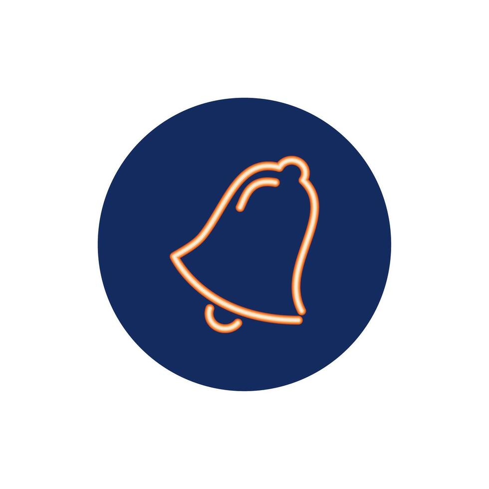 bell sound neon light icon vector