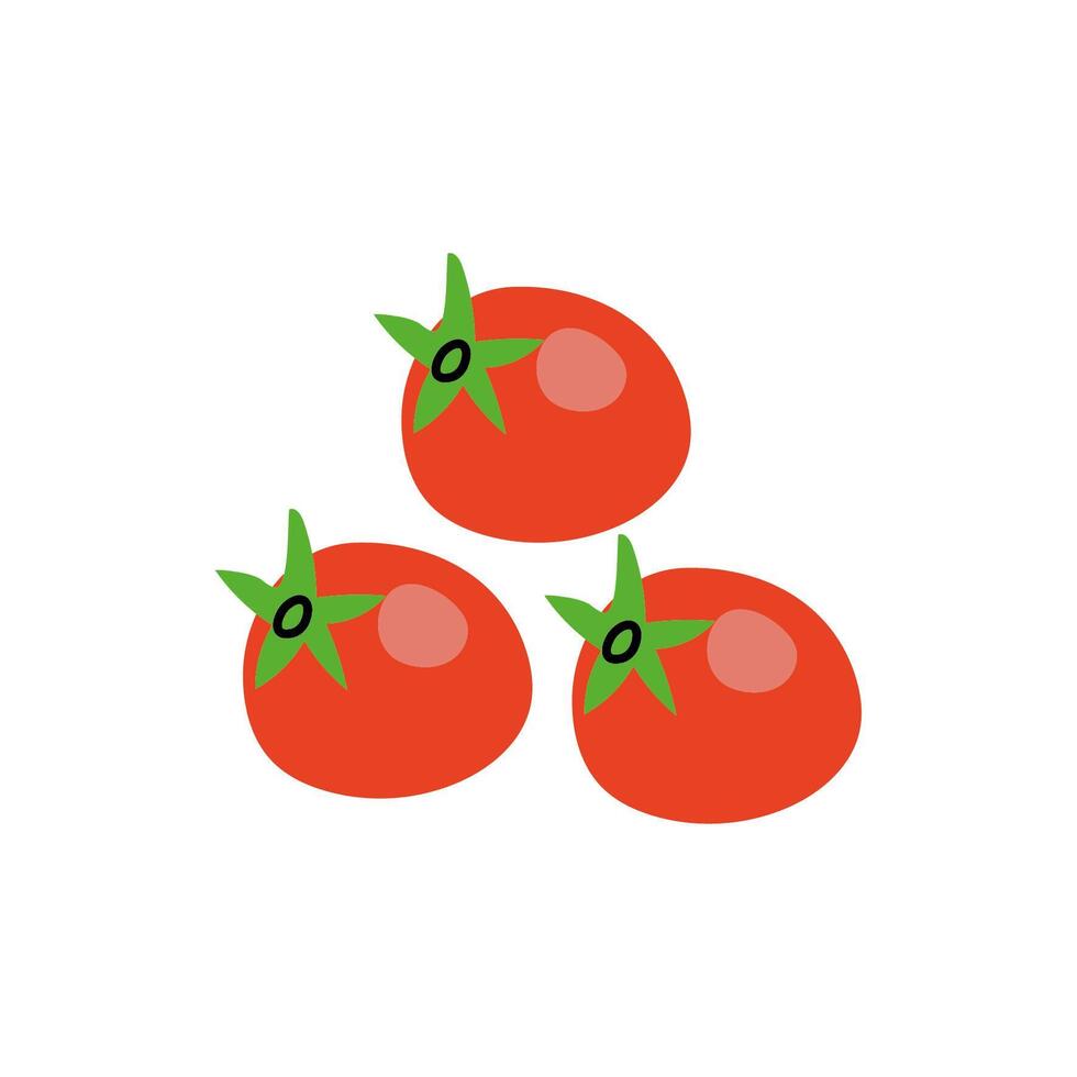 fresh tomatoes vegetable healthy isolated icon vector